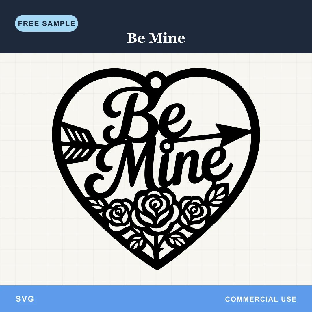 Free Be Mine SVG sample
