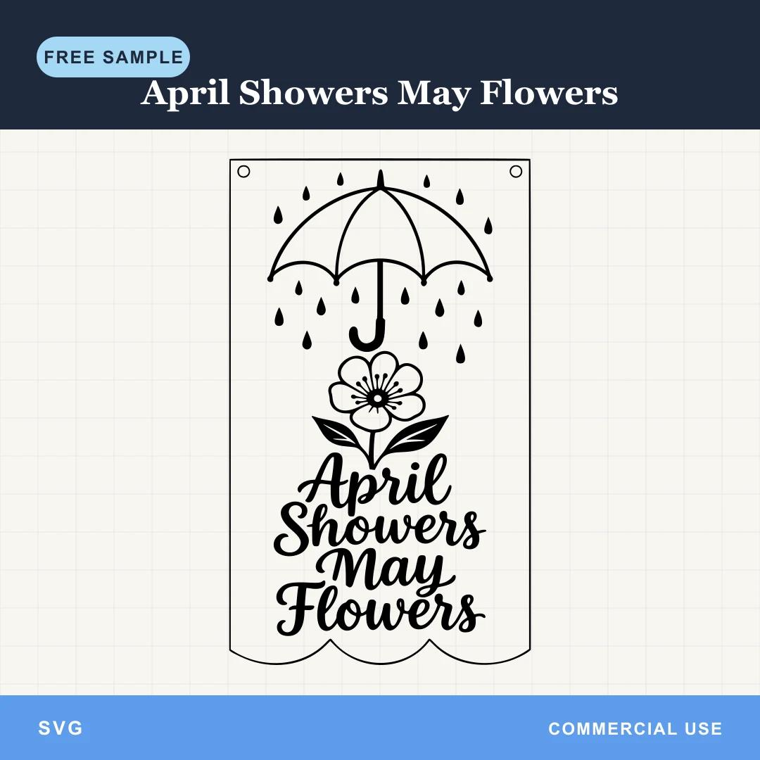 Free April Showers May Flowers SVG sample