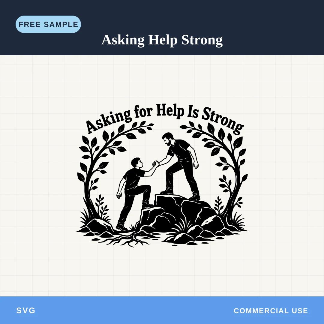Free Asking Help Strong SVG sample