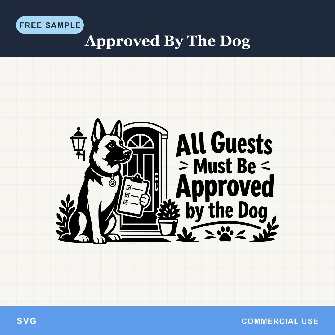 Free Approved By The Dog SVG sample
