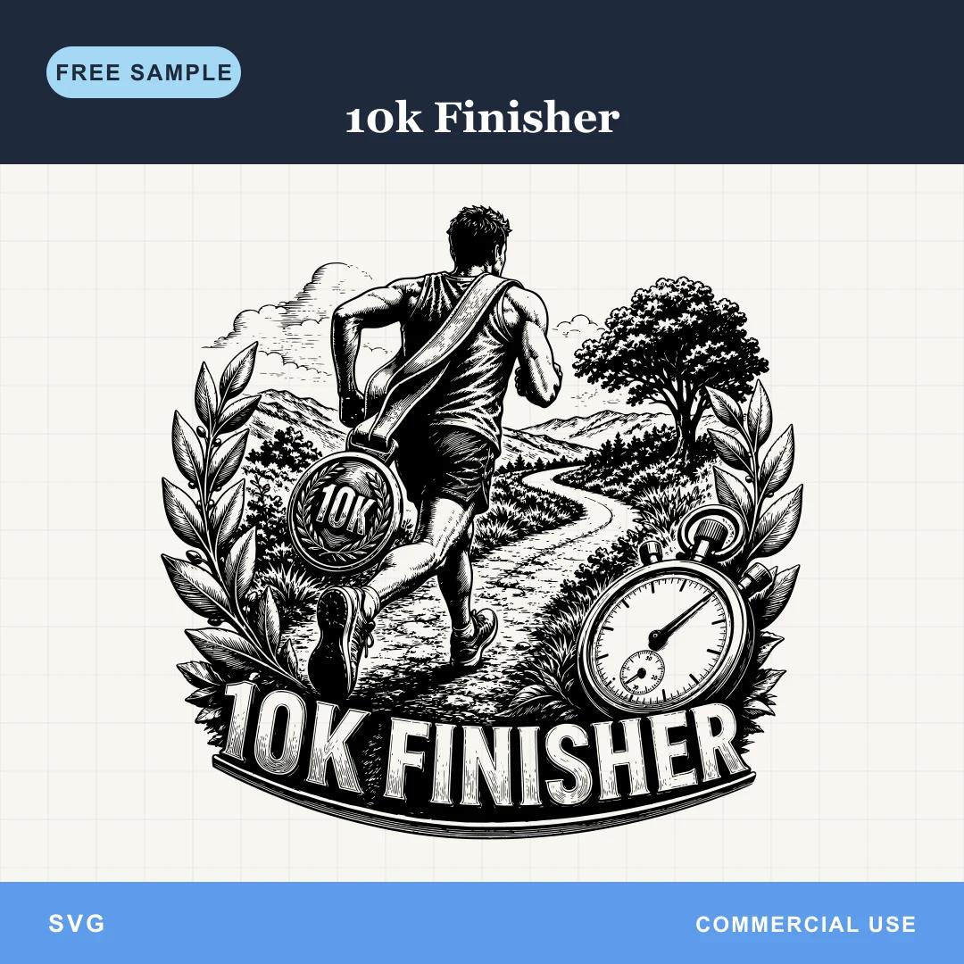 Free 10k Finisher SVG sample