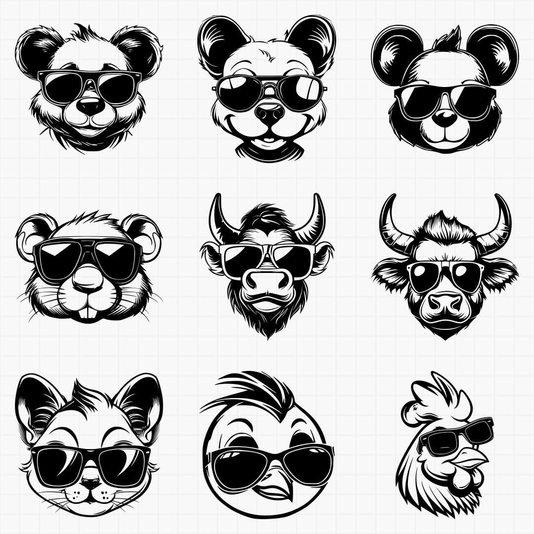 Animals In Shades Design Pack - Thumbnail 4