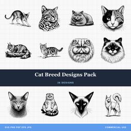 Cat Breed Designs Pack