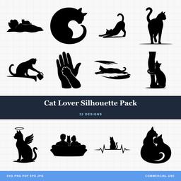 Cat Lover Silhouette Pack