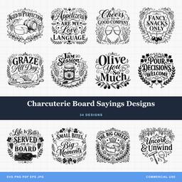 Charcuterie Board Sayings Designs