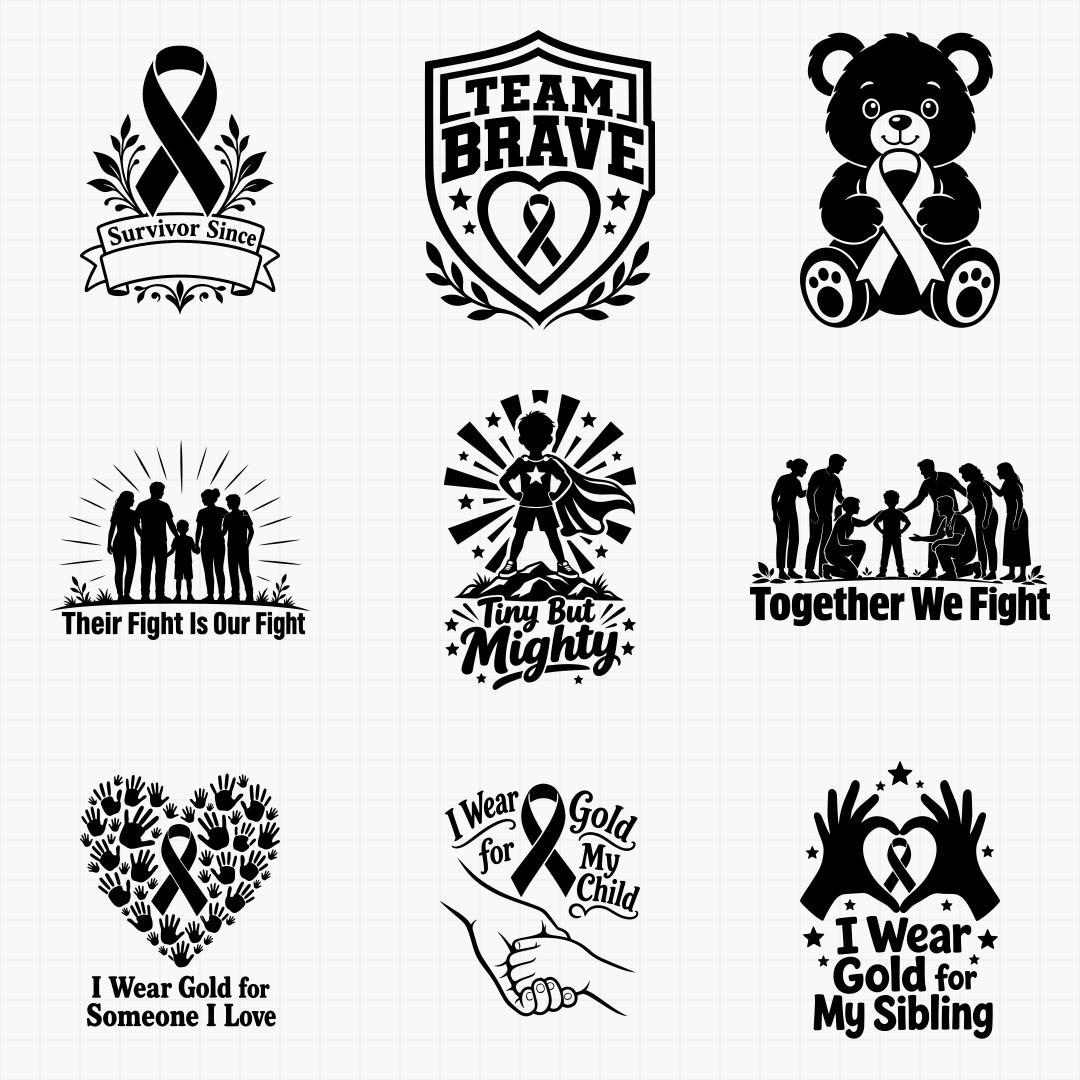 Childhood Cancer Awareness Designs - Thumbnail 6