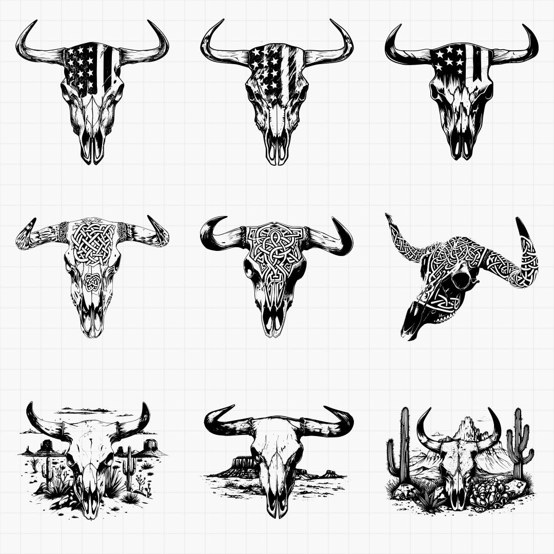 Cow Skull Designs - Thumbnail 2
