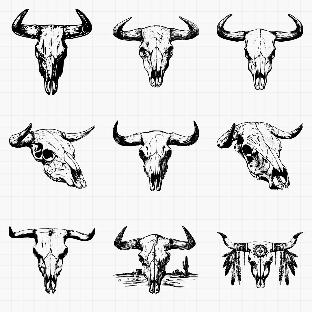 Cow Skull Designs - Thumbnail 3