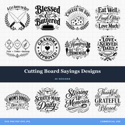 Cutting Board Sayings Designs