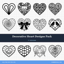 Decorative Heart Designs Pack