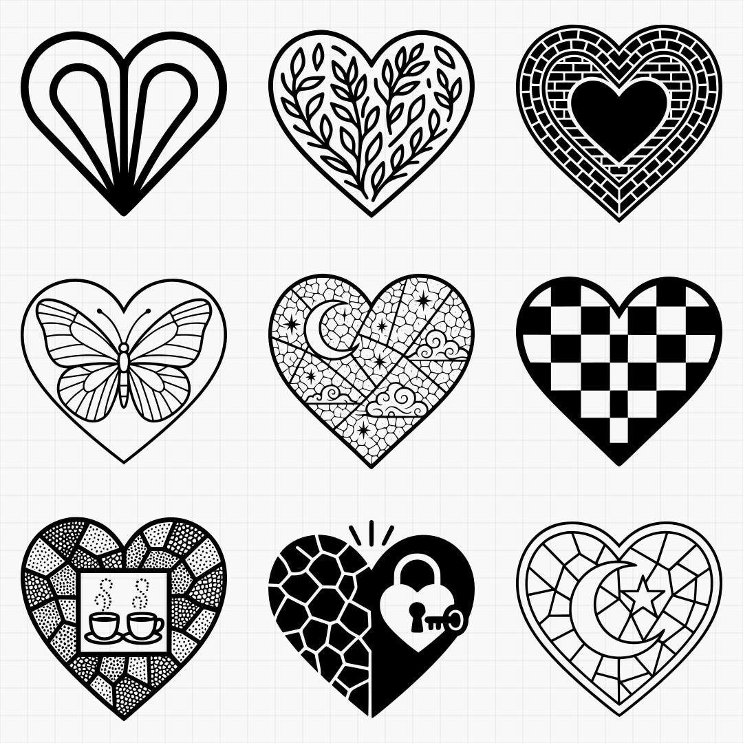 Decorative Heart Designs Pack - Thumbnail 2