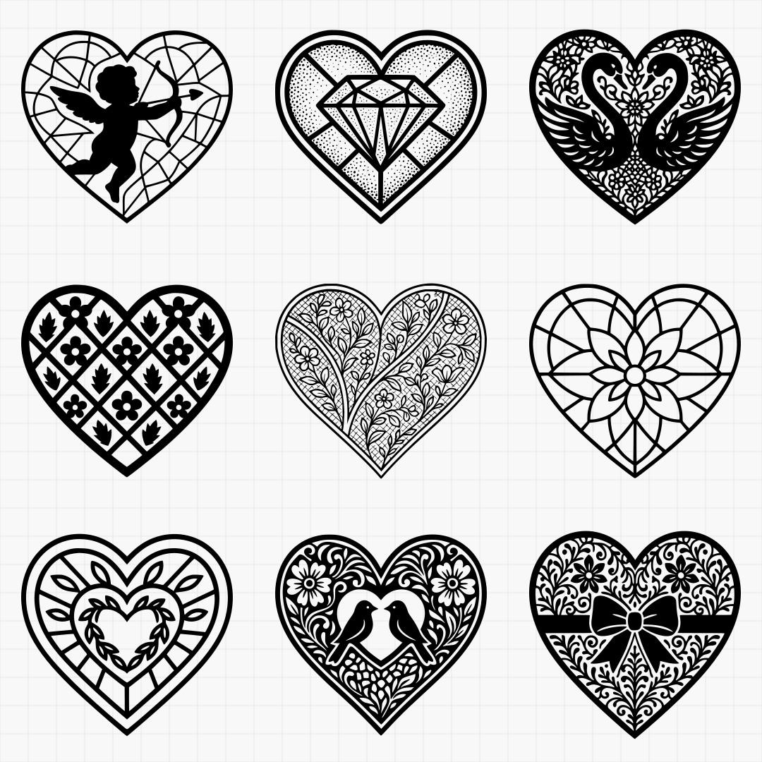 Decorative Heart Designs Pack - Thumbnail 3