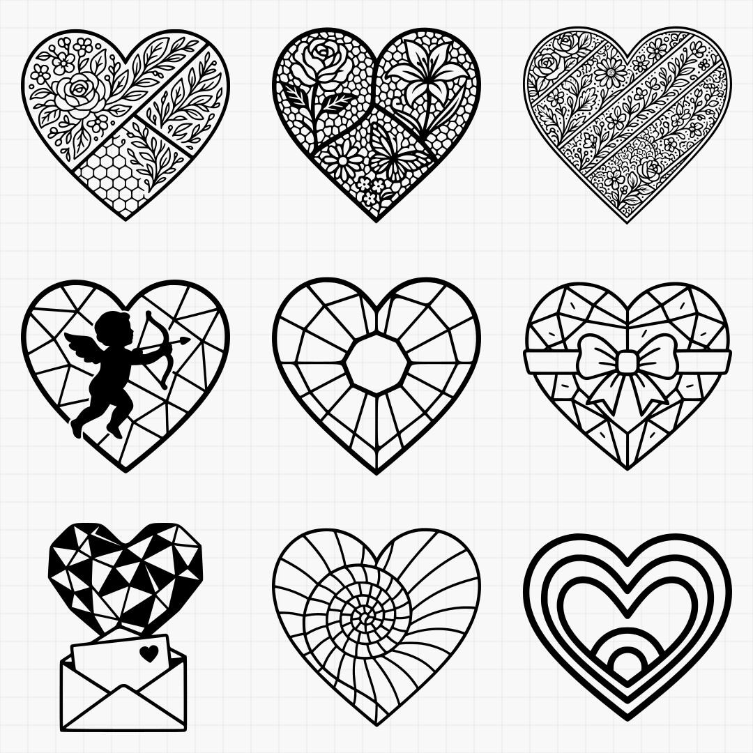 Decorative Heart Designs Pack - Thumbnail 4