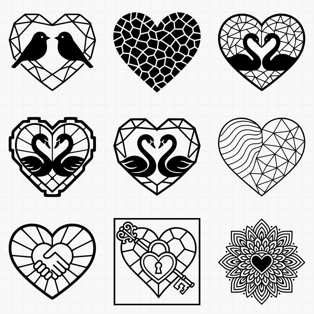 Decorative Heart Designs Pack - Thumbnail 7