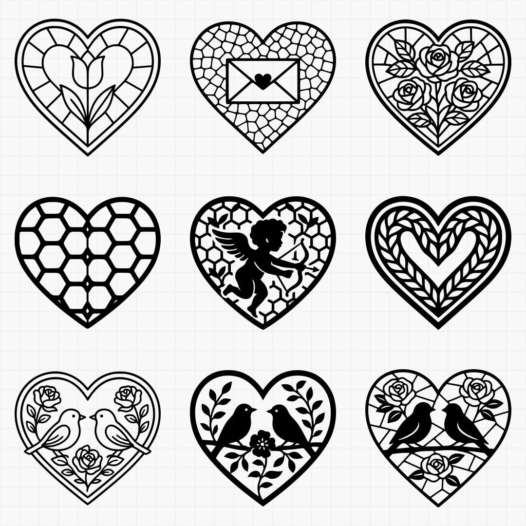 Decorative Heart Designs Pack - Thumbnail 8