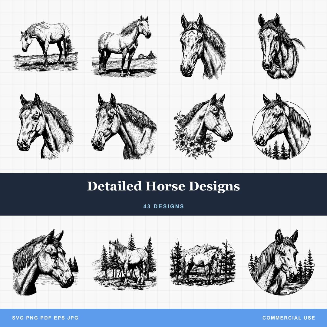 Detailed Horse Designs