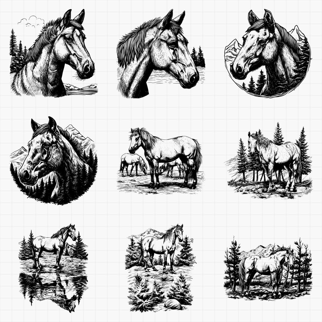 Detailed Horse Designs - Thumbnail 5