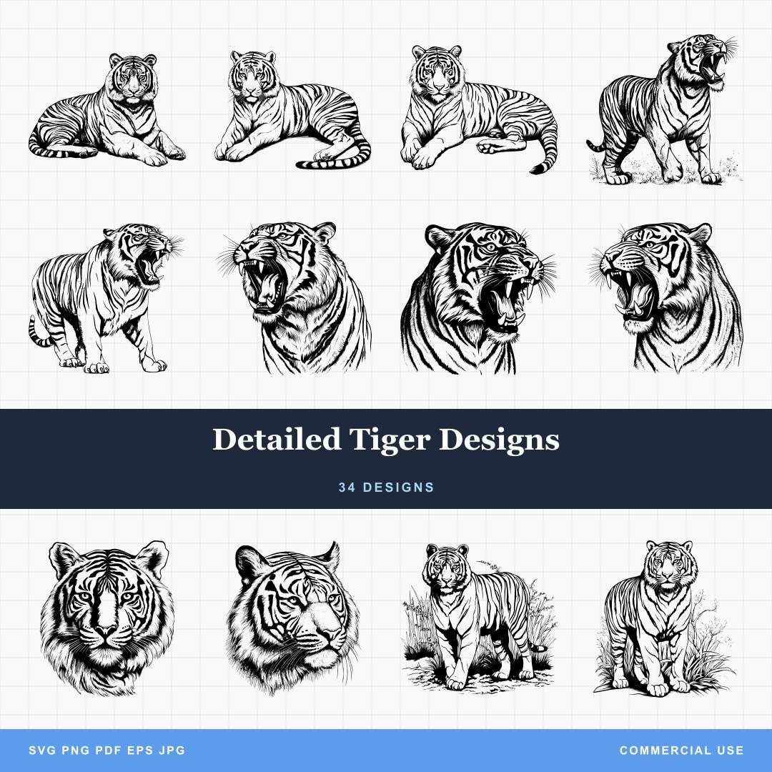 Detailed Tiger Designs