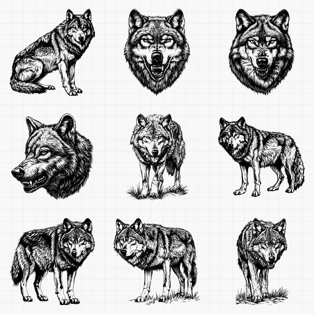 Detailed Wolf Designs - Thumbnail 3