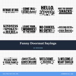 Funny Doormat Sayings