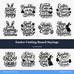 Easter Cutting Board Sayings