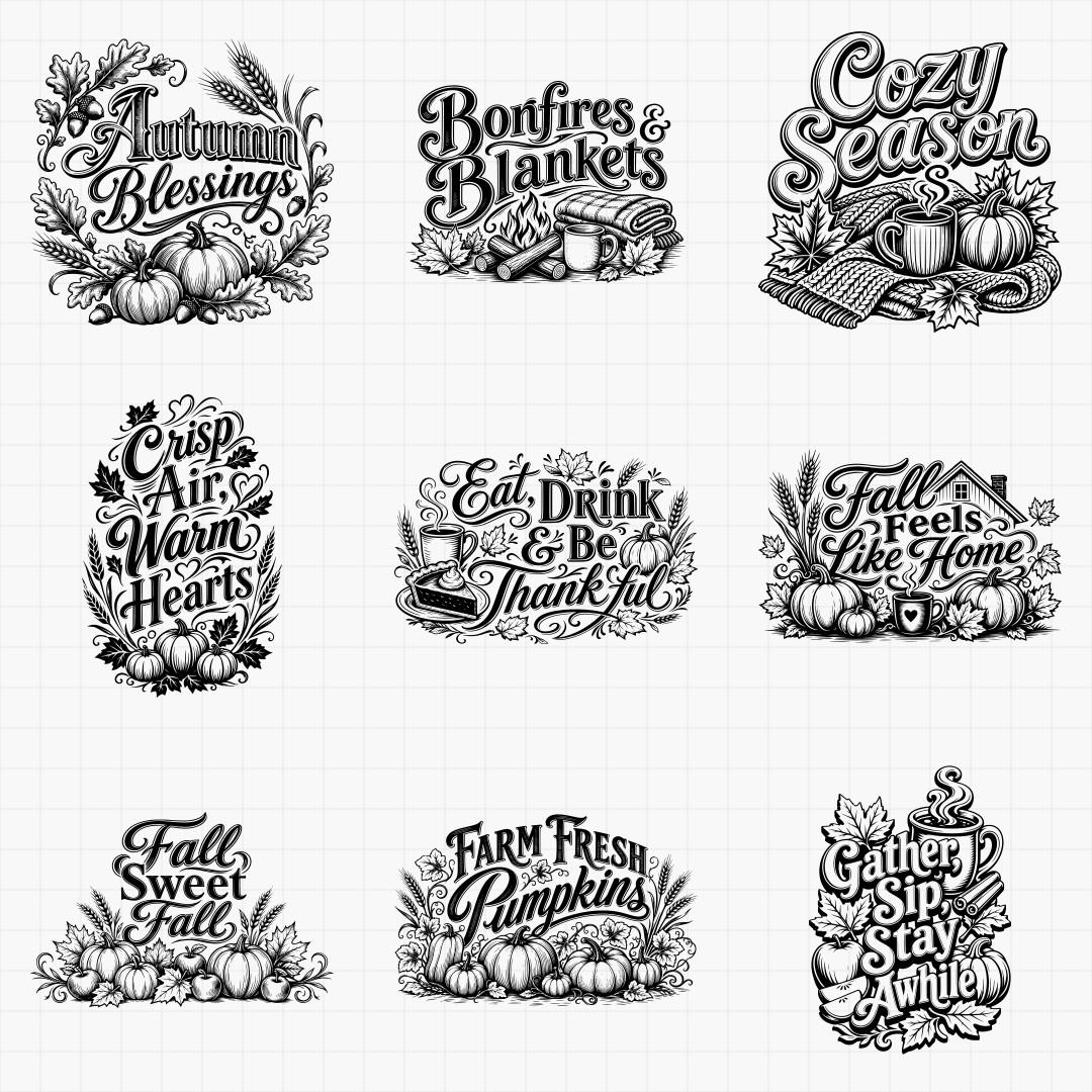 Fall Harvest Cutting Board Designs - Thumbnail 2
