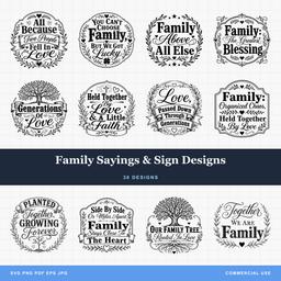 Family Sayings & Sign Designs