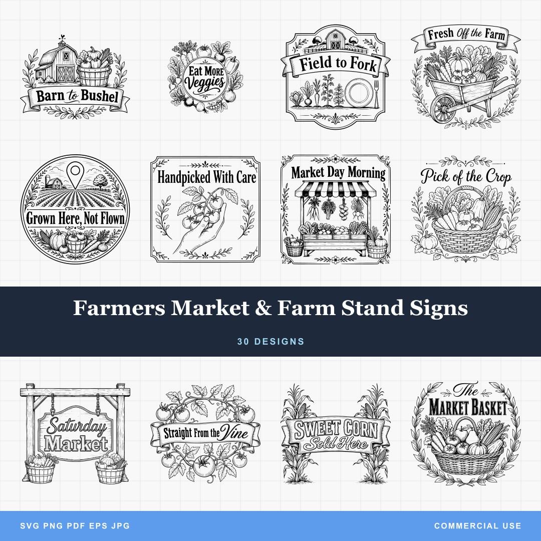 Farmers Market & Farm Stand Signs