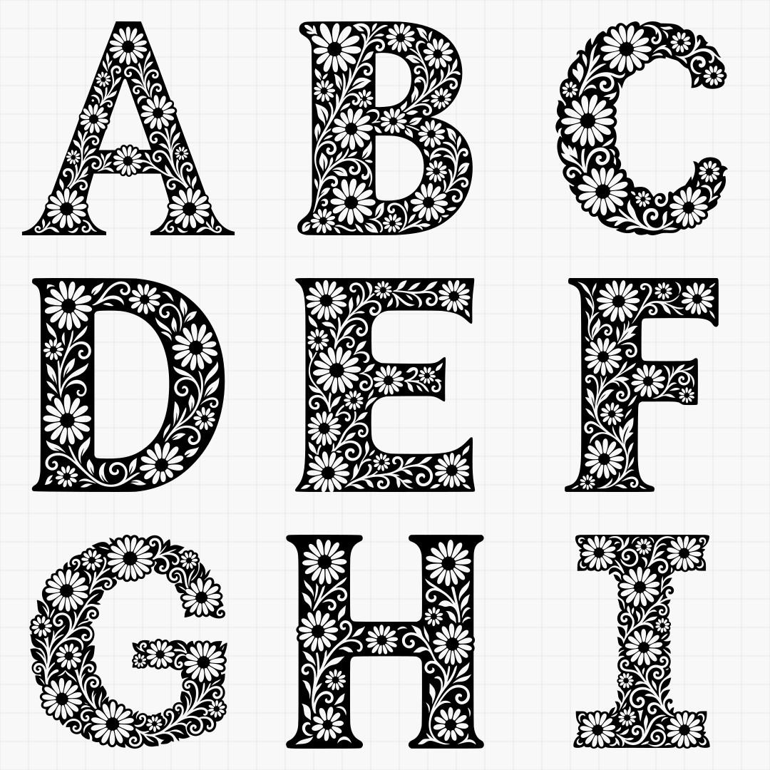 Floral Alphabet & Numbers - Thumbnail 2