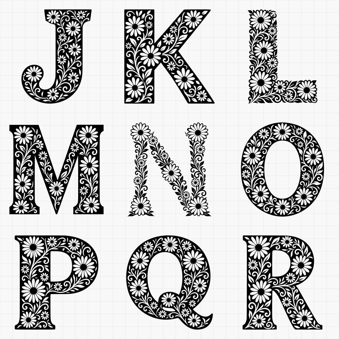Floral Alphabet & Numbers - Thumbnail 3