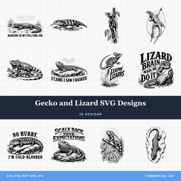 Gecko and Lizard SVG Designs