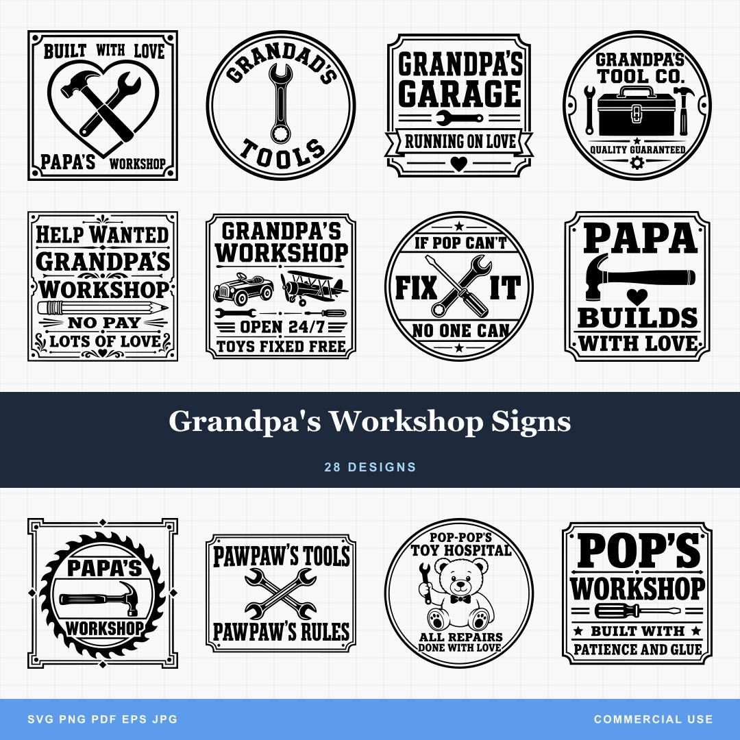 Grandpa's Workshop Signs