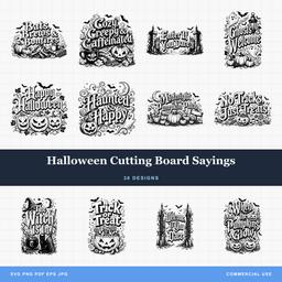 Halloween Cutting Board Sayings