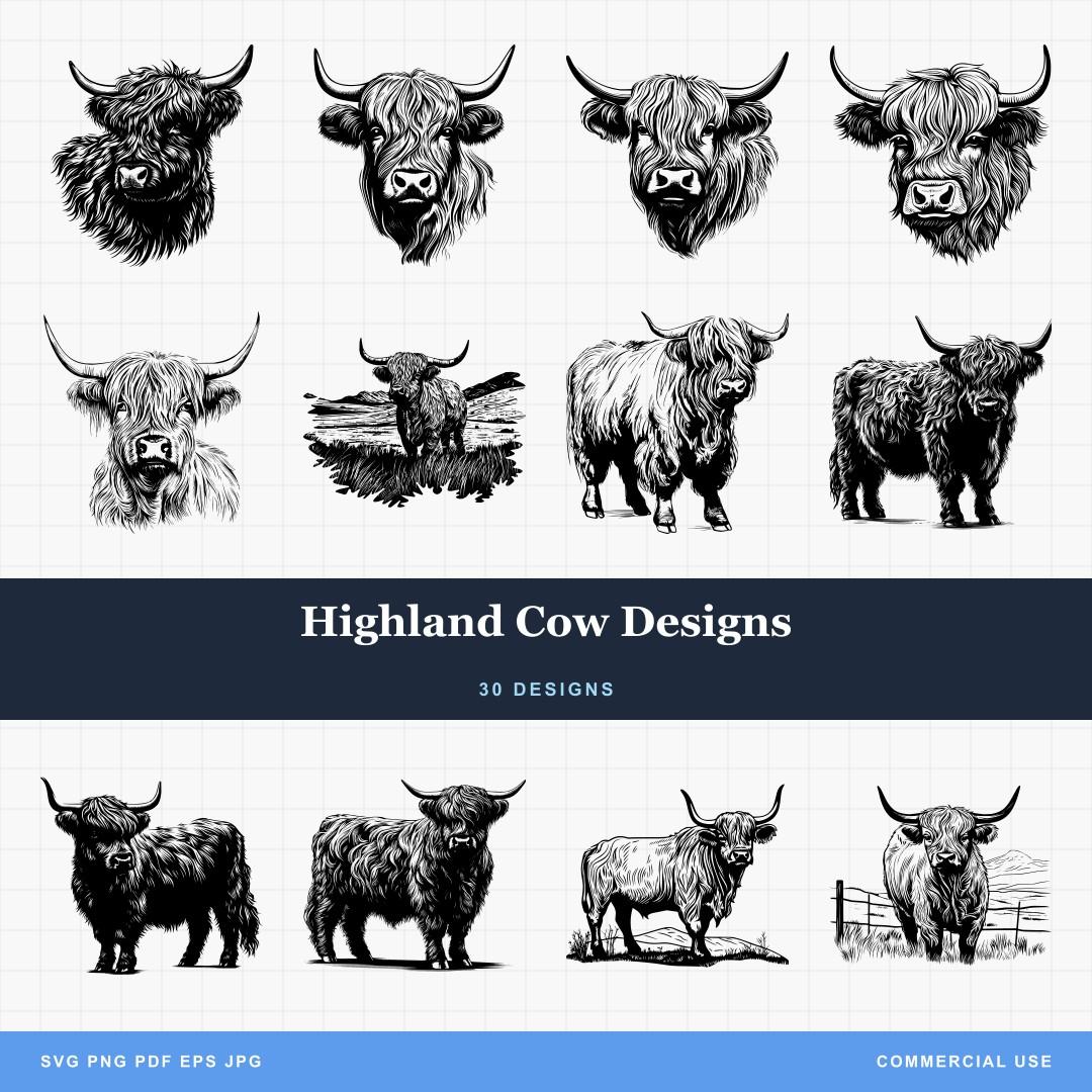 Highland Cow Designs