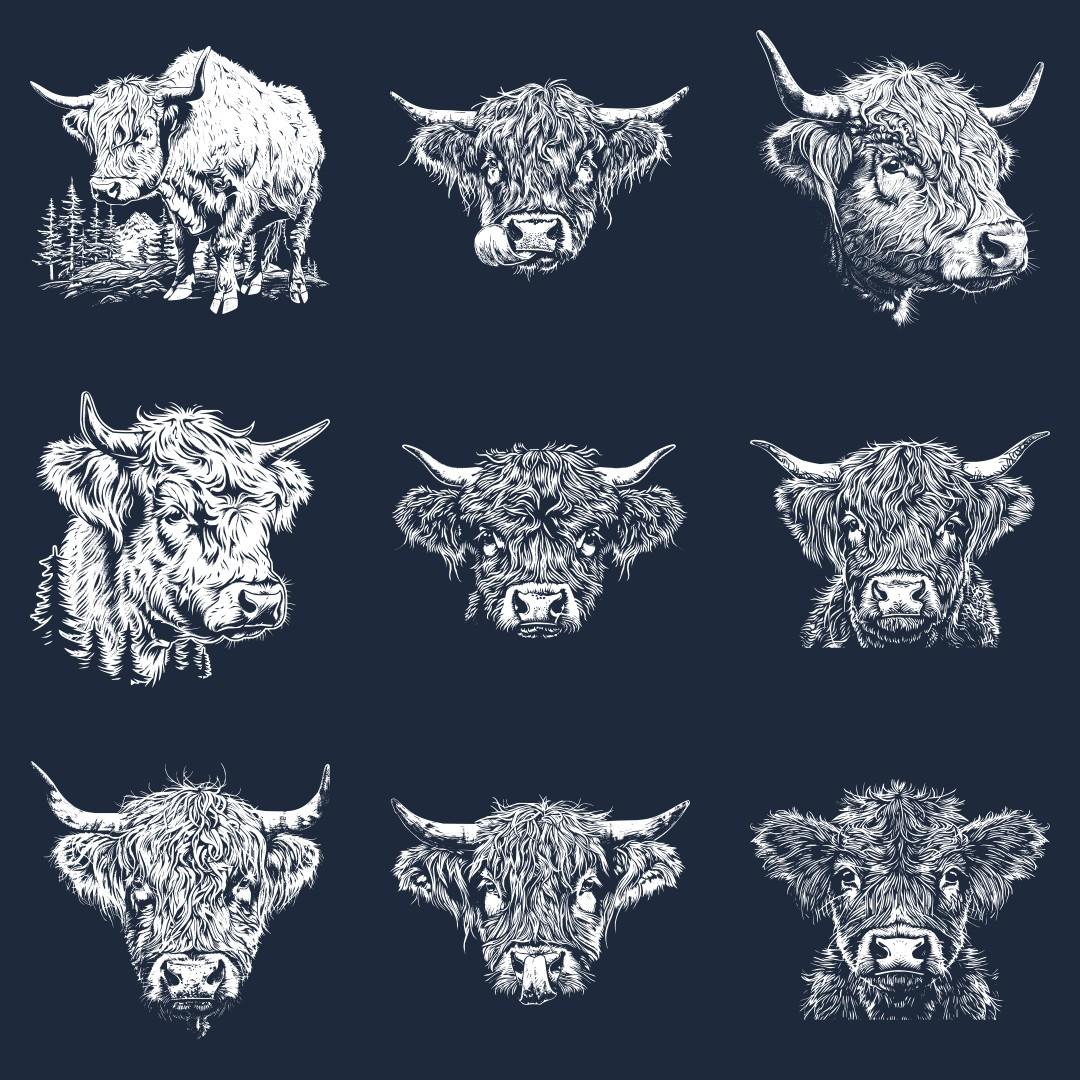 Highland Cow Designs For Slate - Thumbnail 2