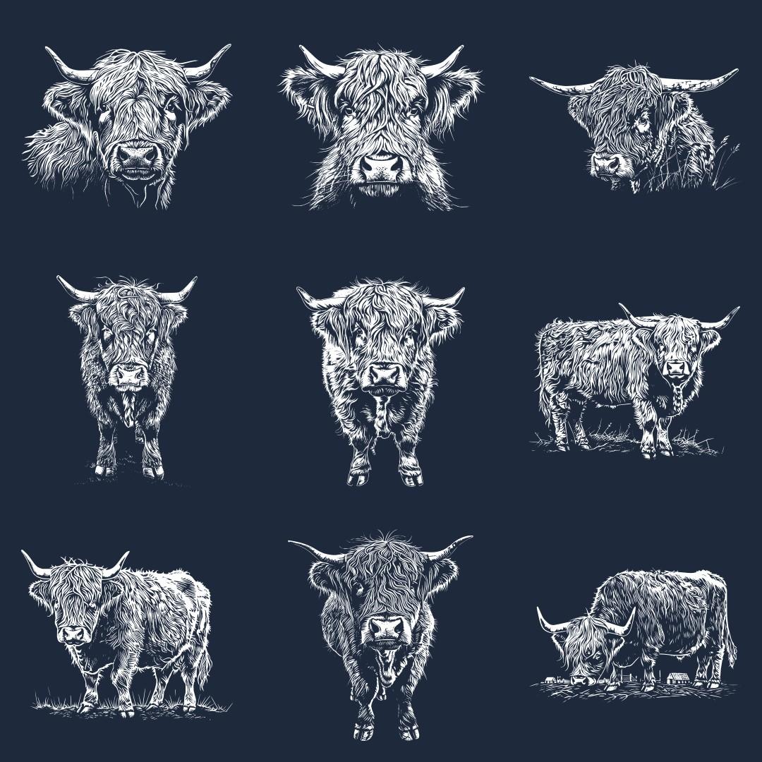 Highland Cow Designs For Slate - Thumbnail 3