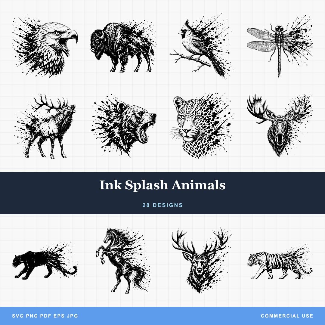Ink Splash Animals