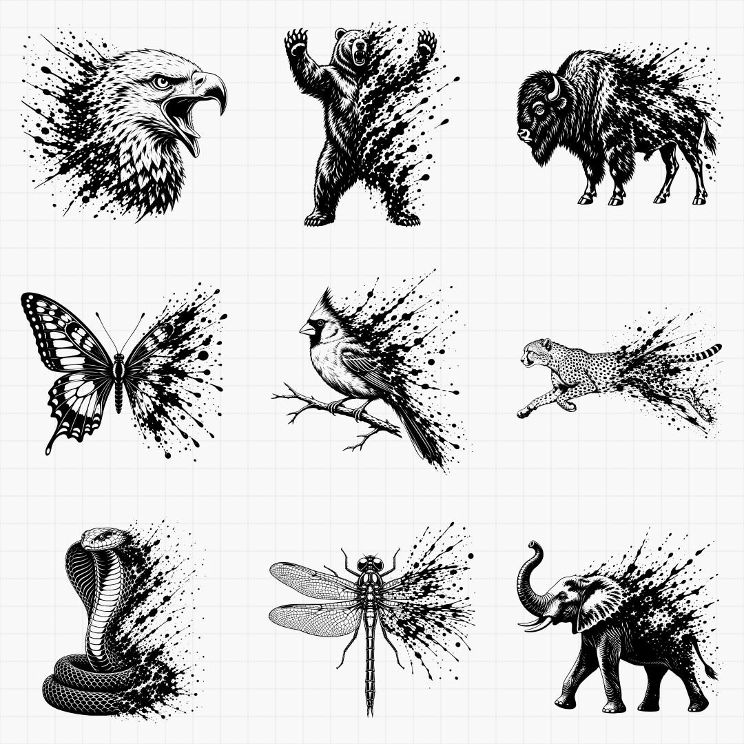 Ink Splash Animals - Thumbnail 2