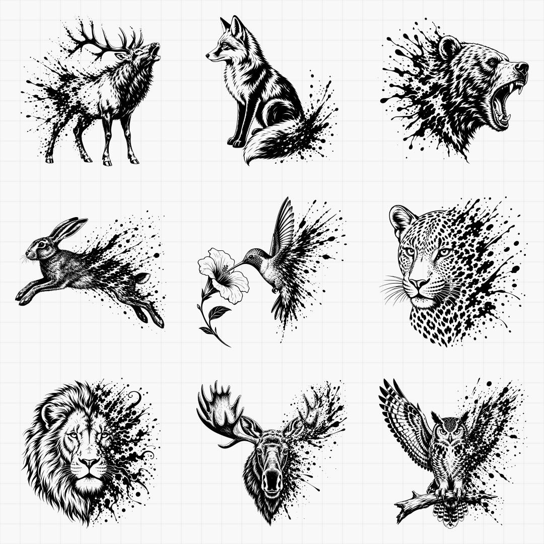 Ink Splash Animals - Thumbnail 3