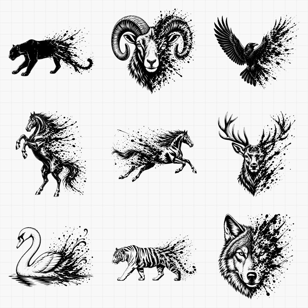 Ink Splash Animals - Thumbnail 4
