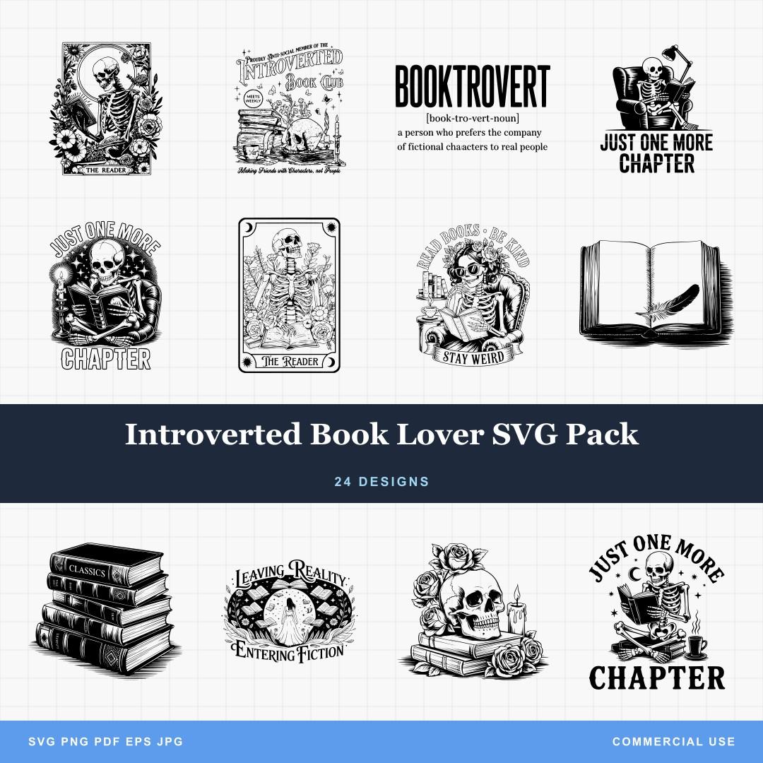 Introverted Book Lover Svg Pack