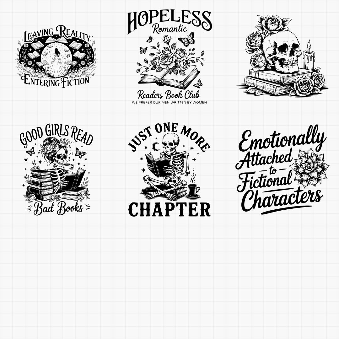 Introverted Book Lover Svg Pack - Thumbnail 4