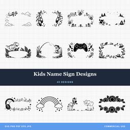 Kids Name Sign Designs