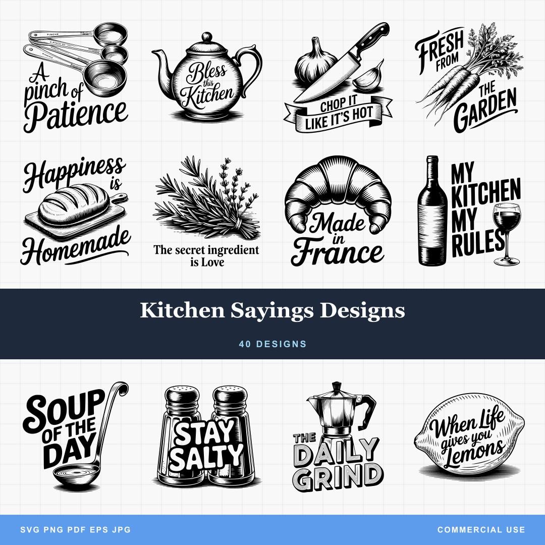 Kitchen Sayings Designs
