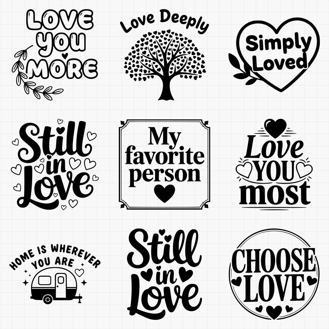Love Home Sentiments Svg Pack - Thumbnail 6