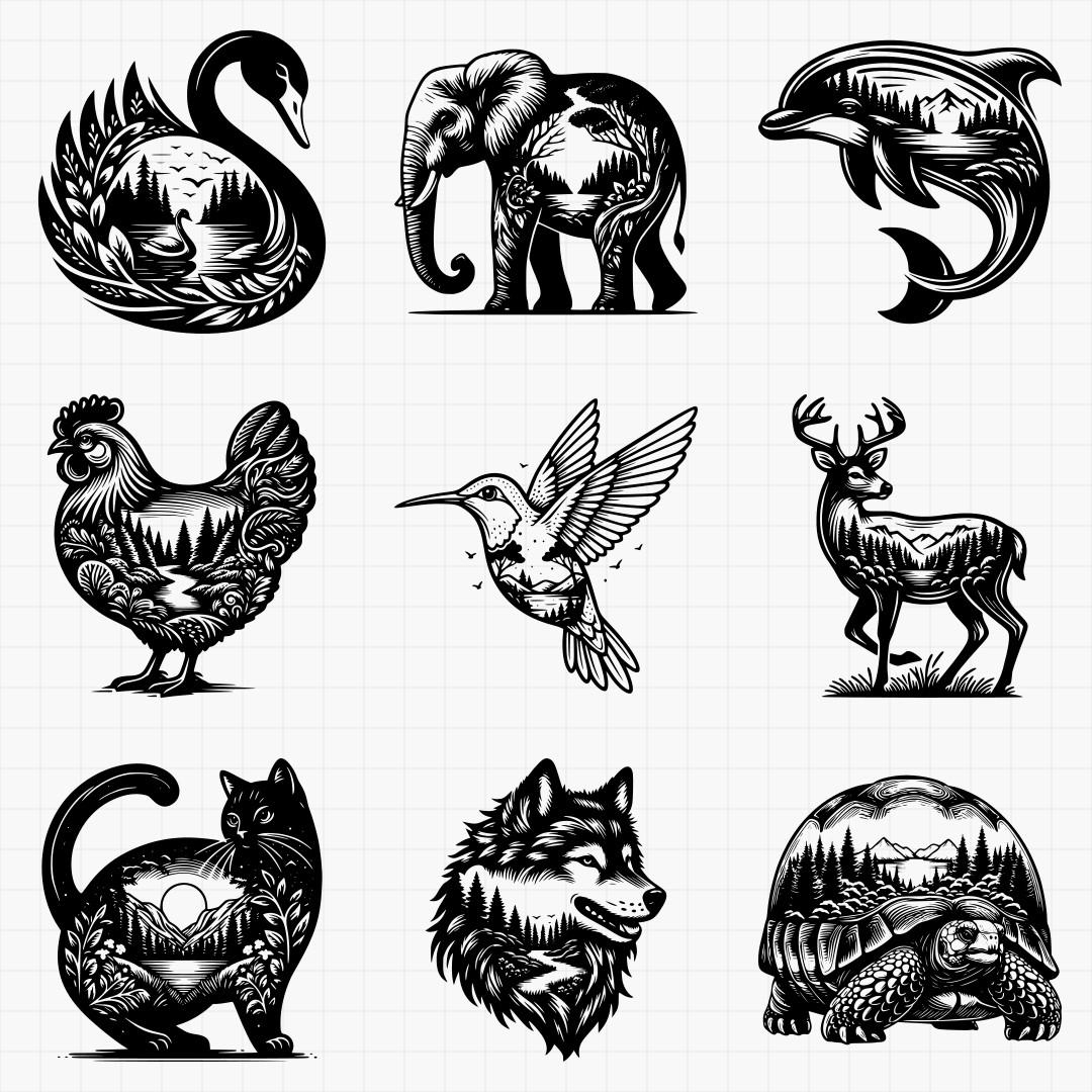 Natures Spirit Animal Silhouette Pack - Thumbnail 3