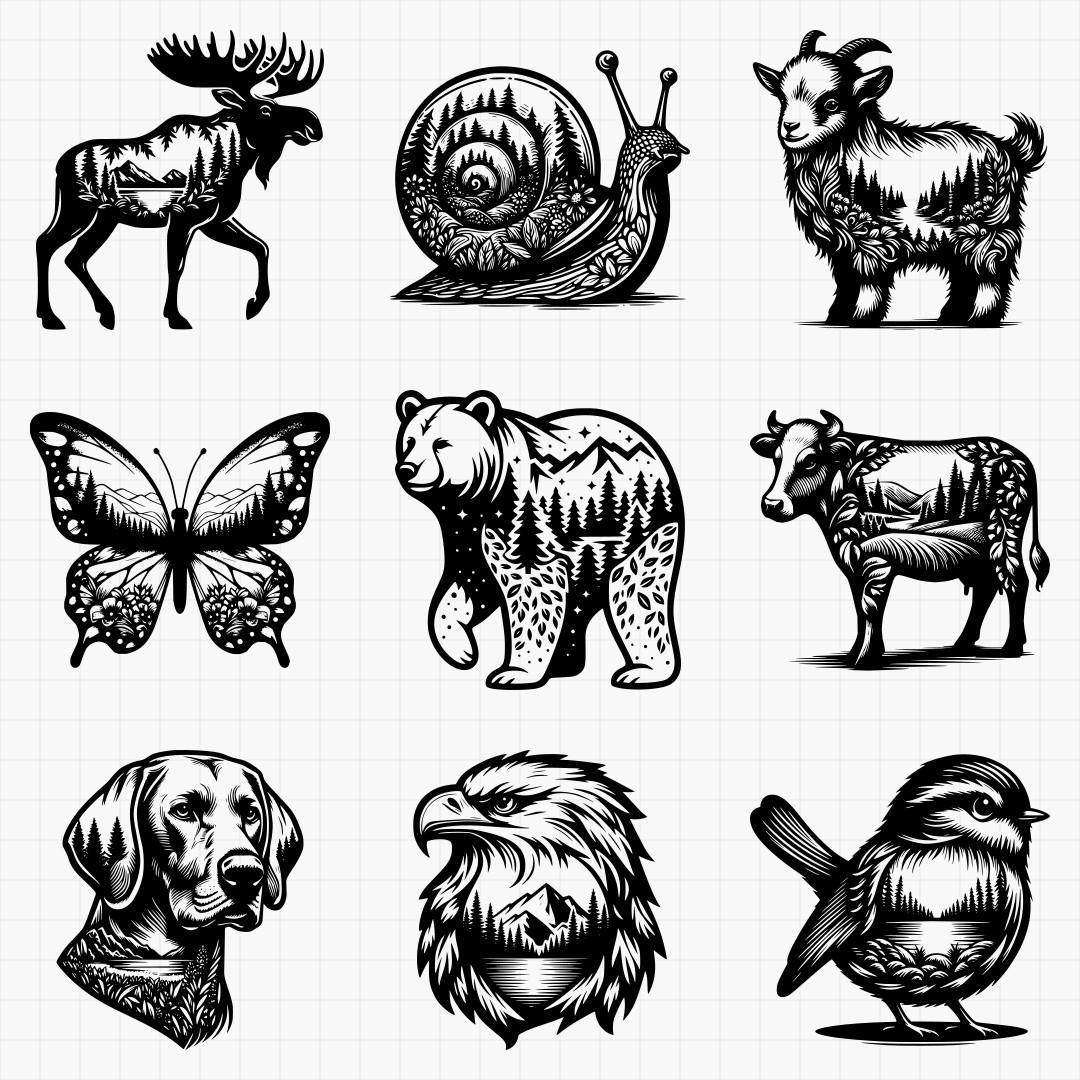 Natures Spirit Animal Silhouette Pack - Thumbnail 4