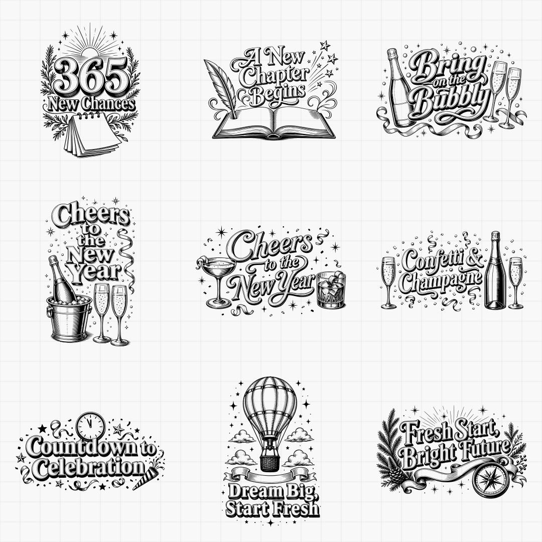 New Year's Cutting Board Sayings - Thumbnail 2
