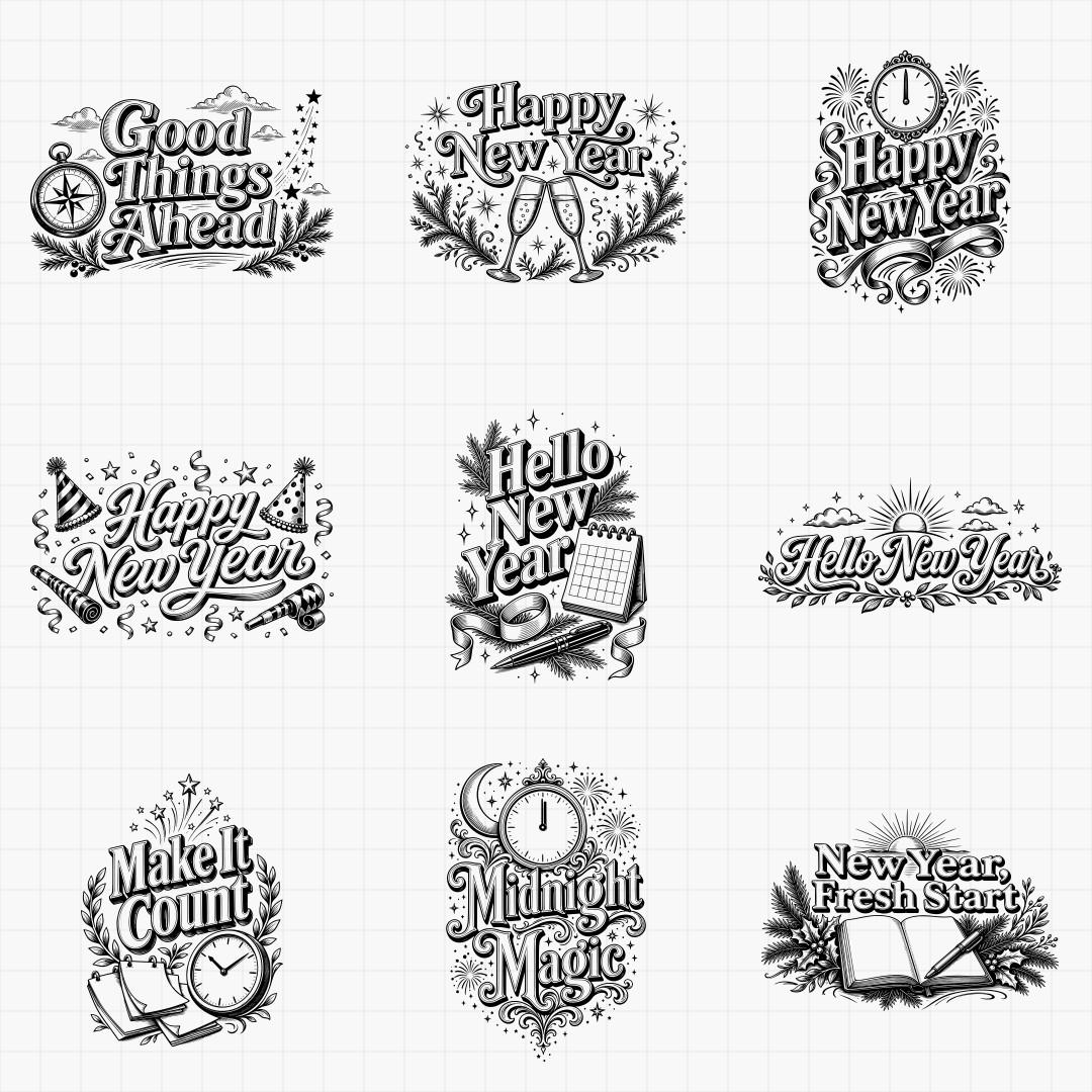 New Year's Cutting Board Sayings - Thumbnail 3