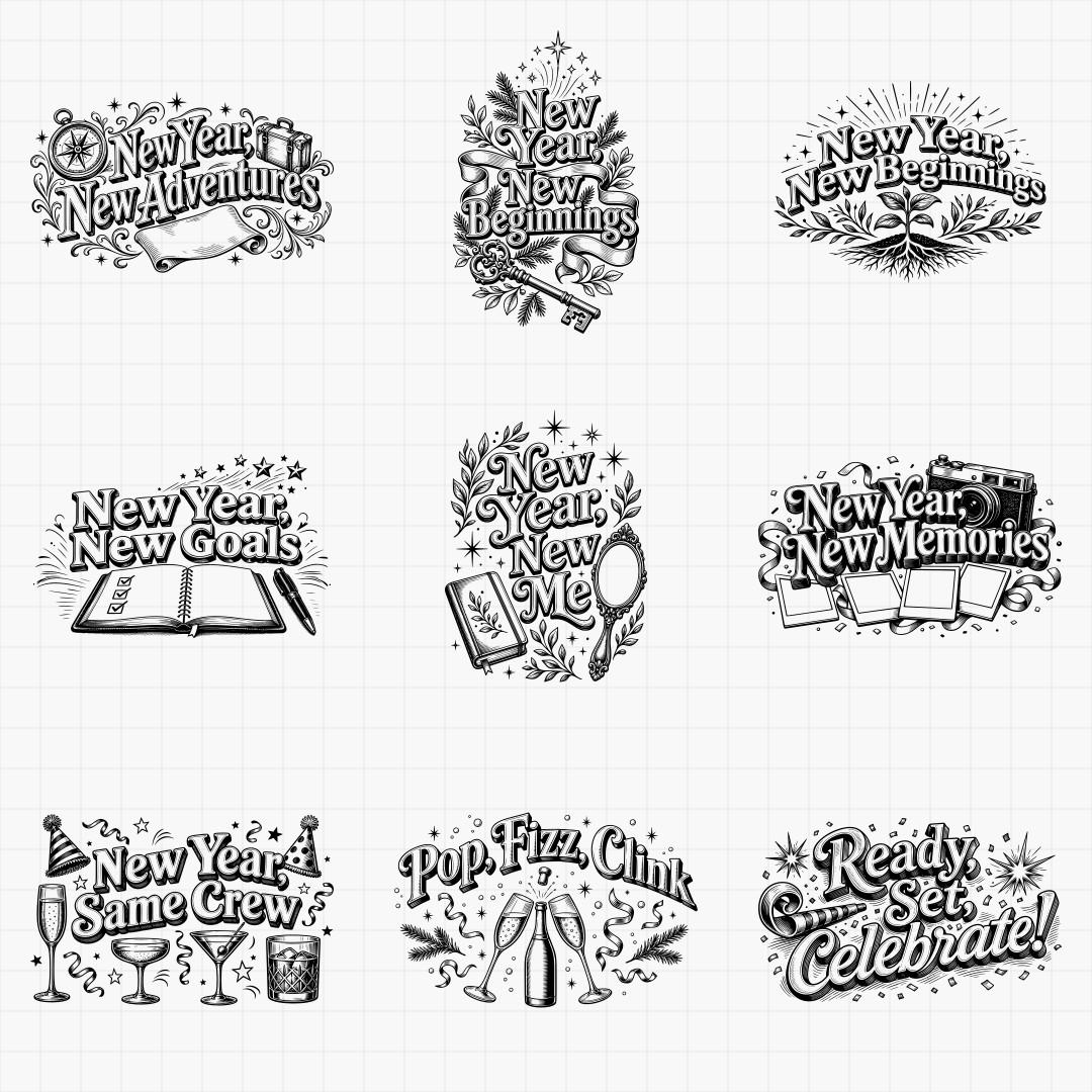 New Year's Cutting Board Sayings - Thumbnail 4